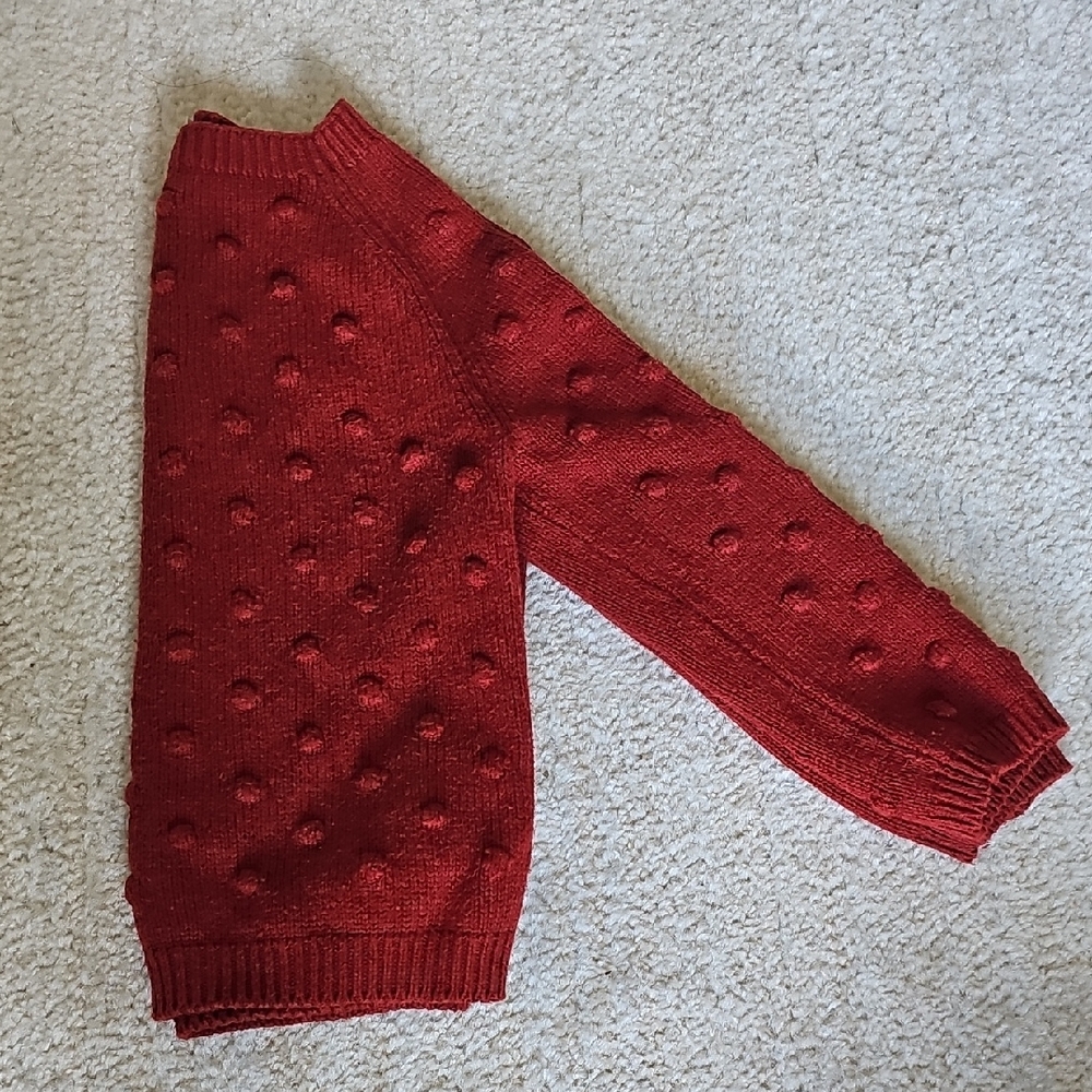 Rust Popcorn Knit Sweater 3y